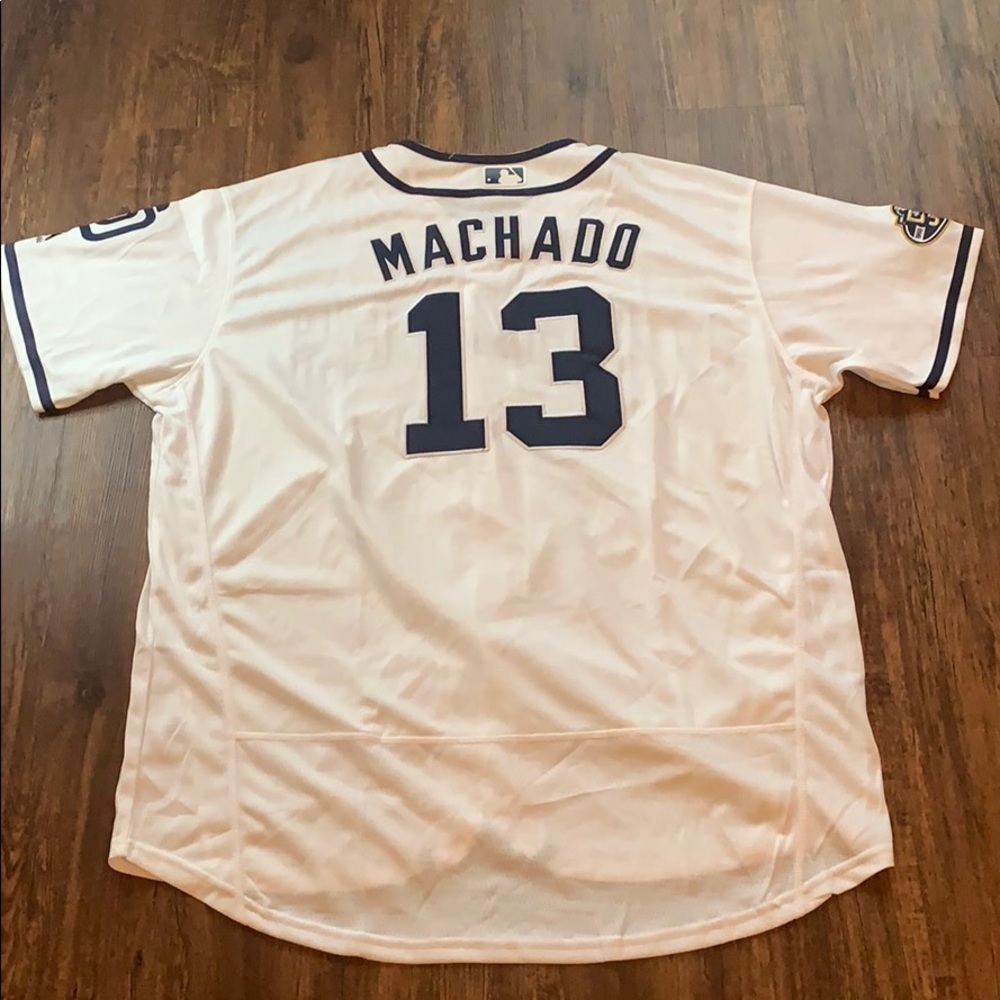 Manny Machado MLB SD Padres 13 Jersey White Sz 2 XL New